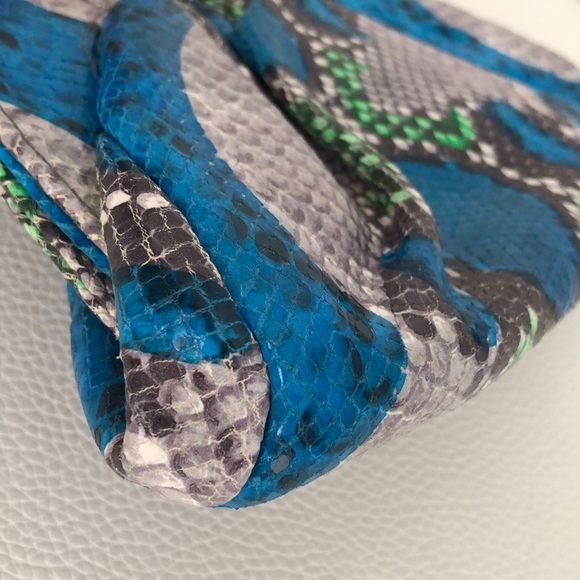 Lauren Merkin Snake Embossed Leather Clutch - Picture 4 of 6